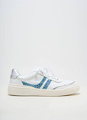 Baskets matière lisse talon plat jusqu'à 3cm blanc MYMA femme