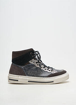 Baskets fermeture zip et lacets talon plat jusqu'à 3cm noir REGARD femme