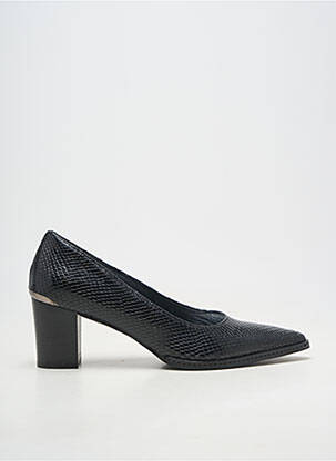 Escarpins matière lisse talon de 7 à 9cm noir MYMA femme