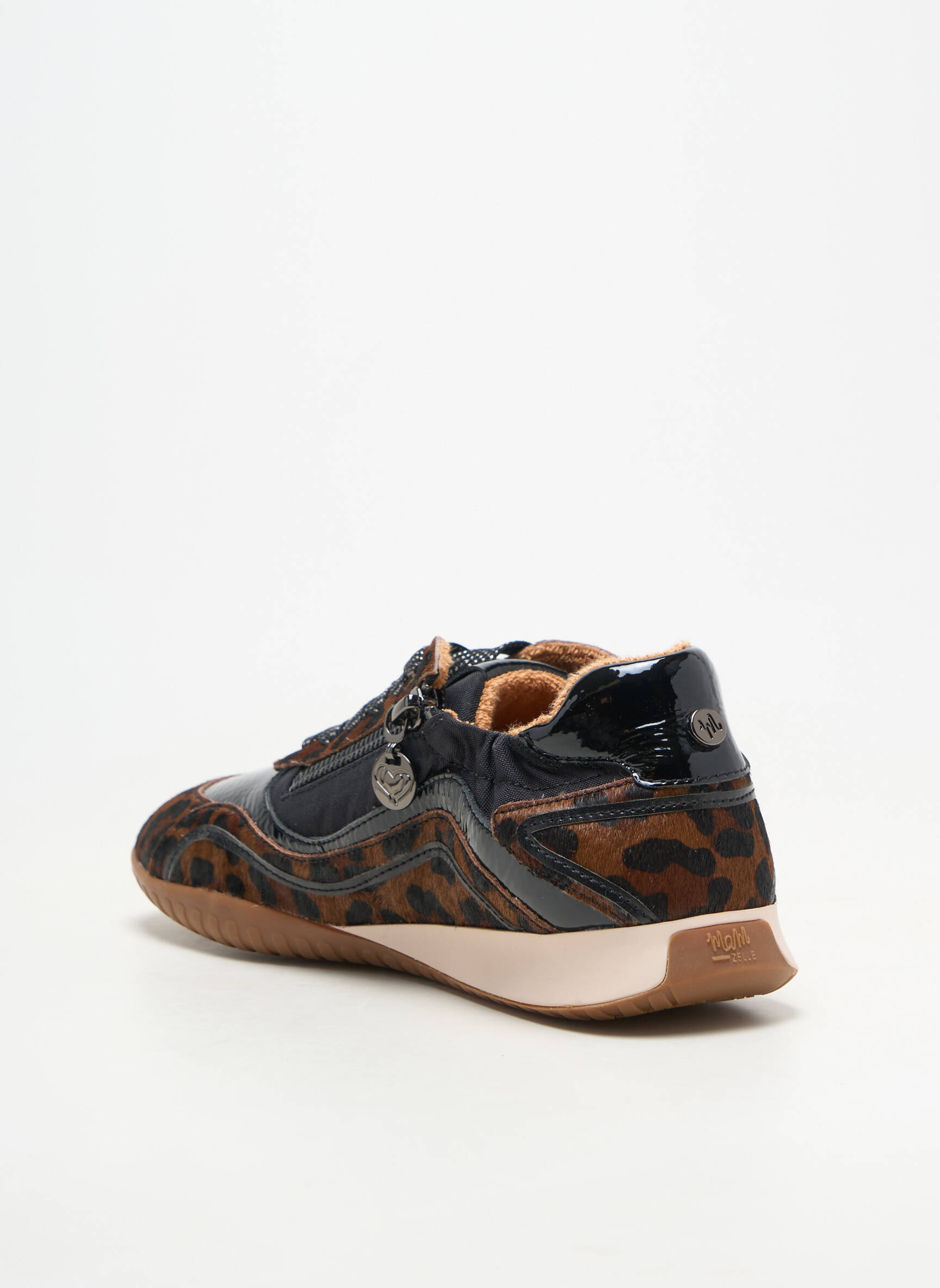 Baskets bout rond talon plat jusqu'à 3cm marron MAM'ZELLE femme