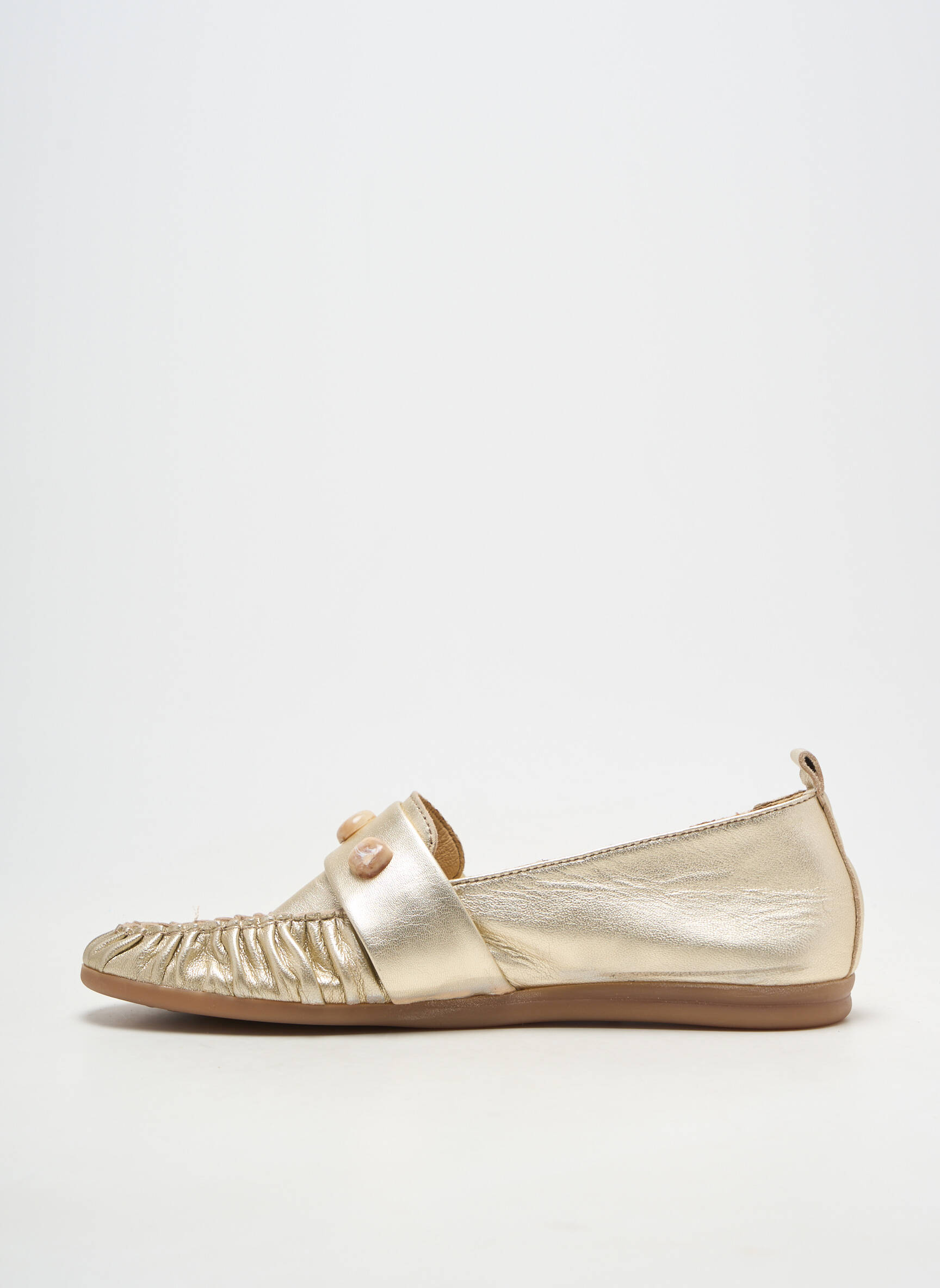 Mocassins matière lisse talon plat jusqu'à 3cm or REGARD femme