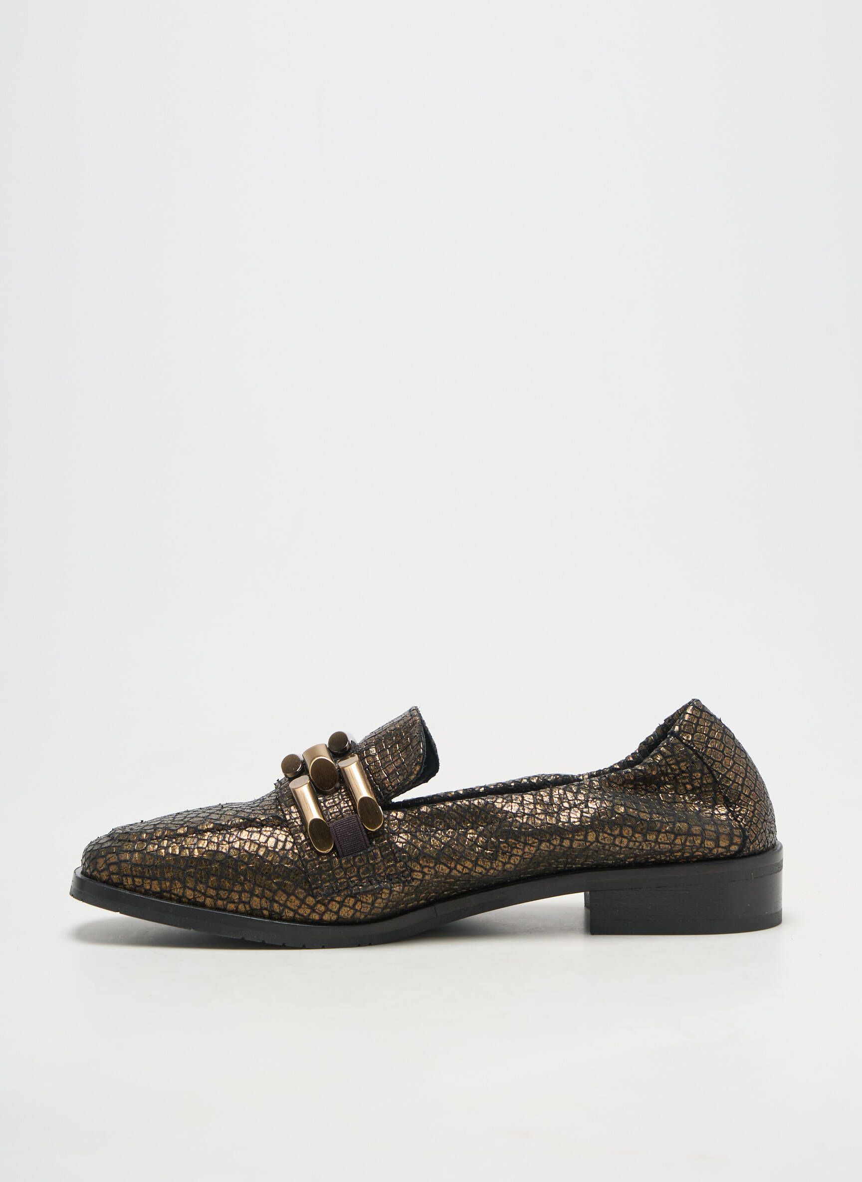 Mocassins matière lisse talon plat jusqu'à 3cm noir ADIGE femme