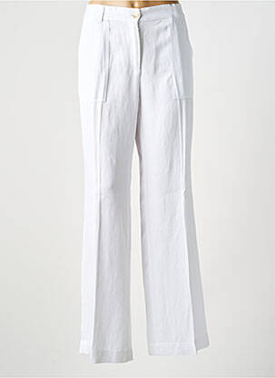 Pantalon droit tissage popeline taille normale blanc OLSEN femme