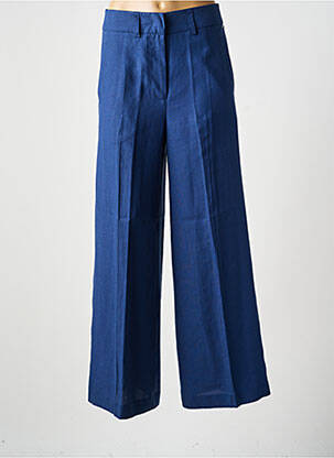 Pantalon large tissage popeline taille normale bleu LION OF PORCHES femme
