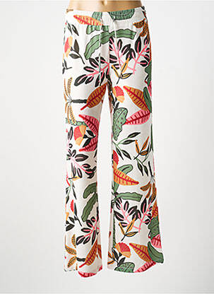 Pantalon droit stretch taille normale blanc FUEGO WOMAN femme