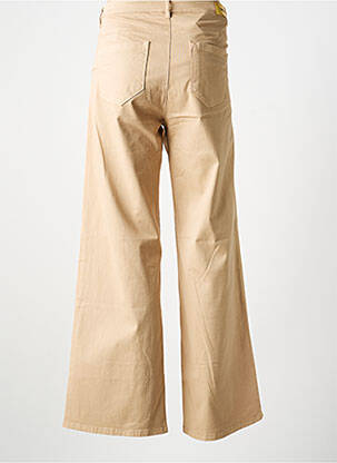 Pantalon large tissage popeline taille normale marron COUTURIST femme