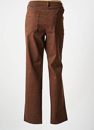 Pantalon droit stretch taille normale marron COUTURIST femme