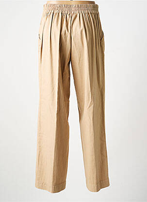 Pantalon large tissage popeline taille normale beige COUTURIST femme