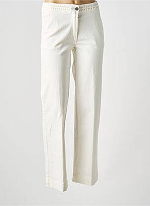 Pantalon droit stretch taille normale blanc PAZ TORRAS femme