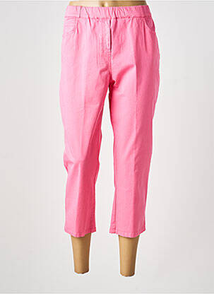 Pantacourt coupe droite taille normale rose GUY DUBOUIS femme