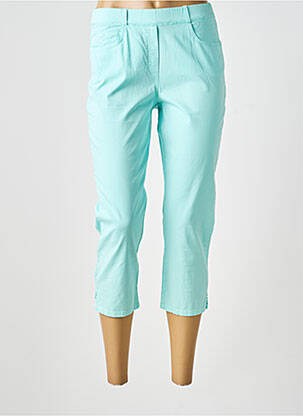 Pantacourt coupe droite taille normale bleu GUY DUBOUIS femme