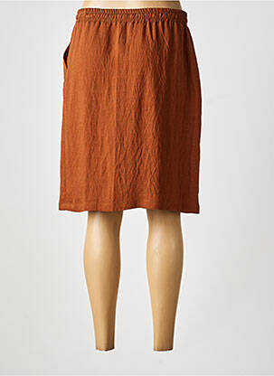Jupe mi-longue coupe droite marron MERI & ESCA femme