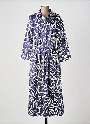 Robe longue manches longues manches longues bleu OLSEN femme