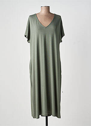 Robe mi-longue manches courtes manches courtes vert GUITARE femme