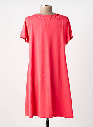 Robe mi-longue manches courtes manches courtes rose GUITARE femme
