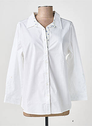 Chemisier coupe droite manches longues blanc CHATELET femme
