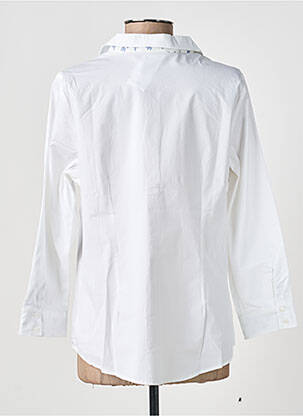 Chemisier coupe droite manches longues blanc CHATELET femme