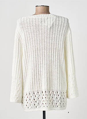 Pull coupe cintrée manches longues blanc OLSEN femme