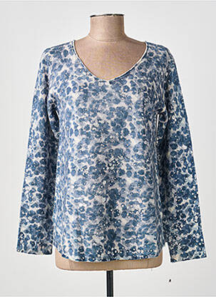 Pull coupe droite manches longues bleu ANANKE femme
