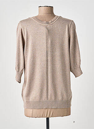 Gilet manches courtes col v marron MARBLE femme