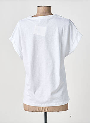 T-shirt coupe droite manches courtes blanc GUITARE femme