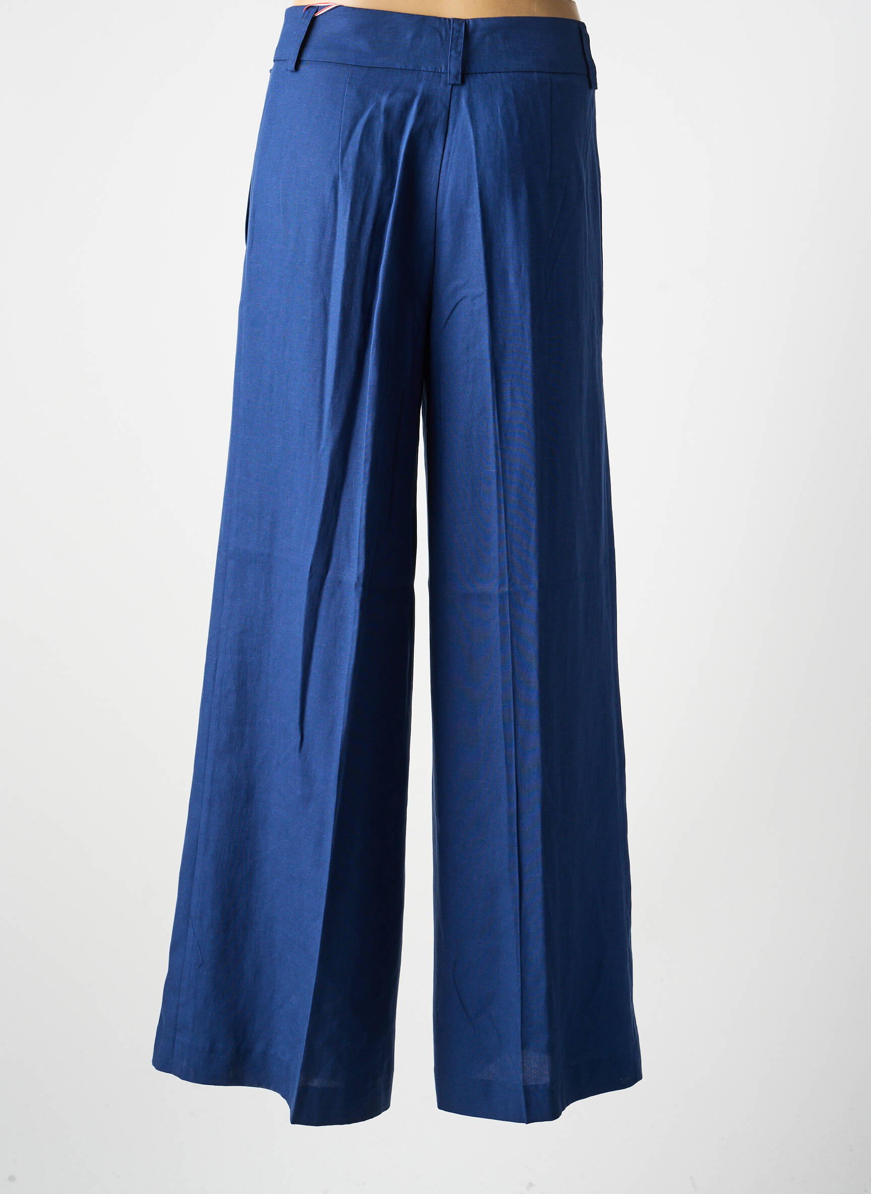 Pantalon large tissage popeline taille normale bleu LION OF PORCHES femme