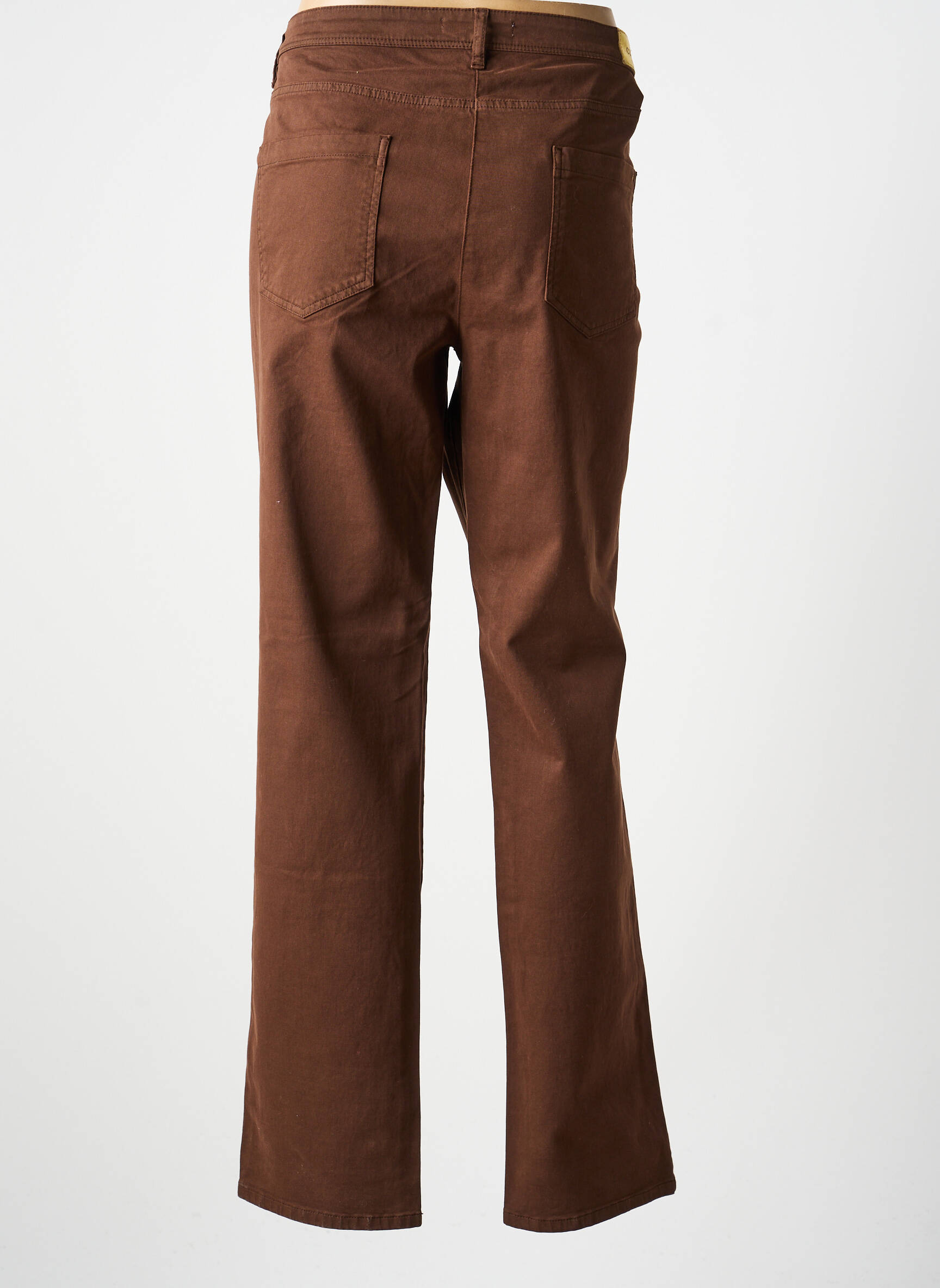 Pantalon droit stretch taille normale marron COUTURIST femme