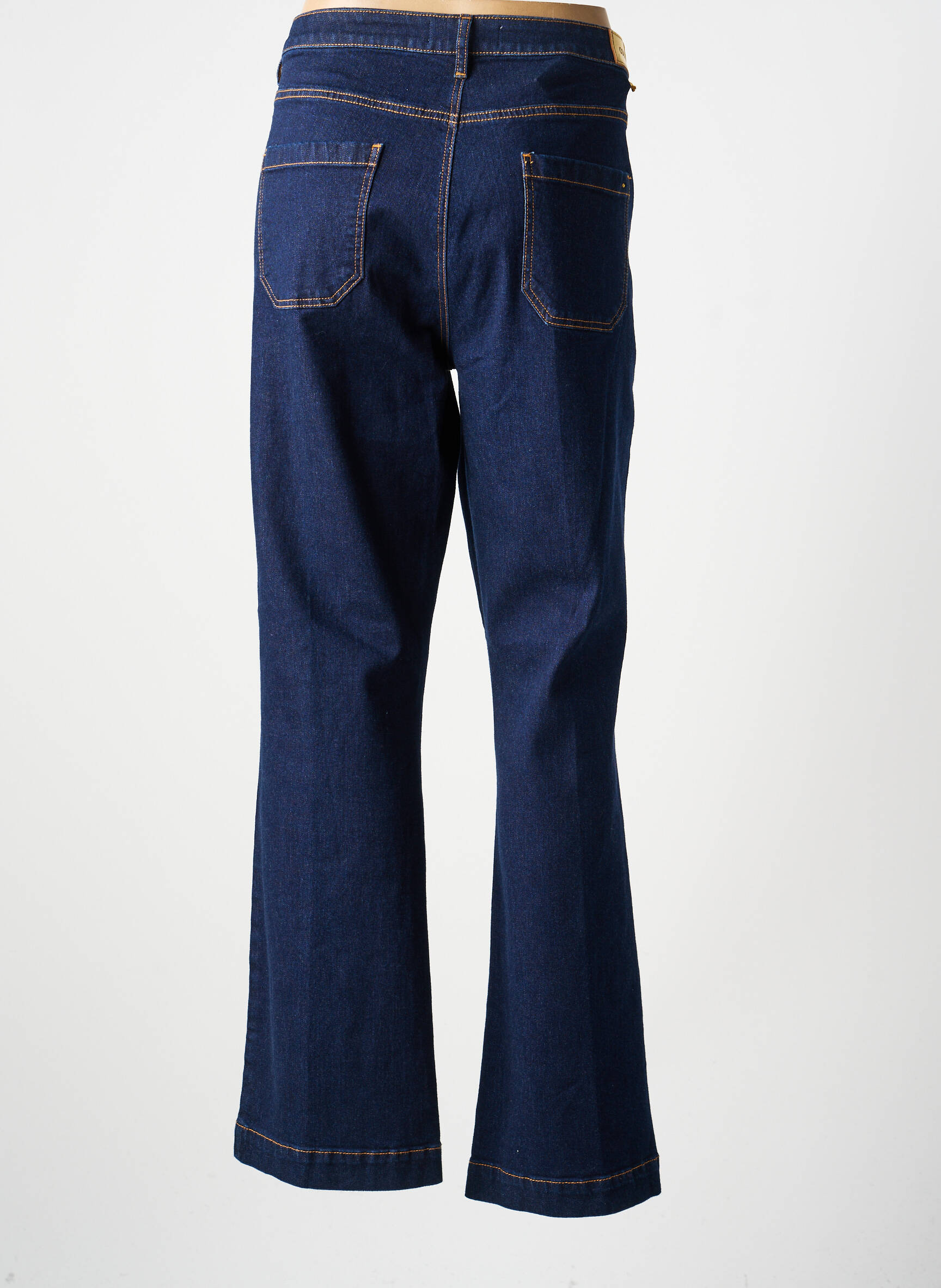 Jeans coupe droite stretch taille normale bleu COUTURIST femme