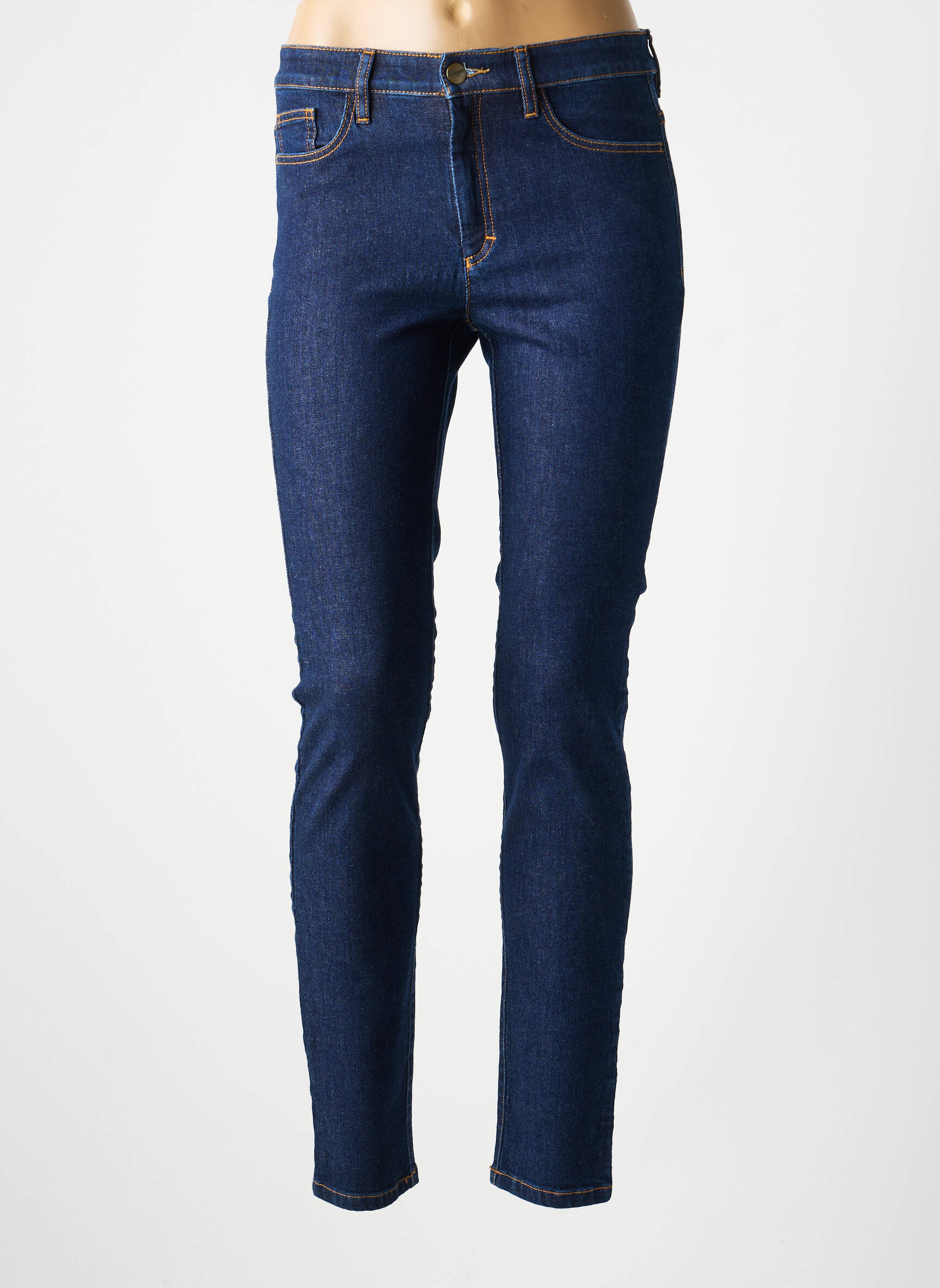 Jeans coupe slim stretch taille normale bleu COUTURIST femme