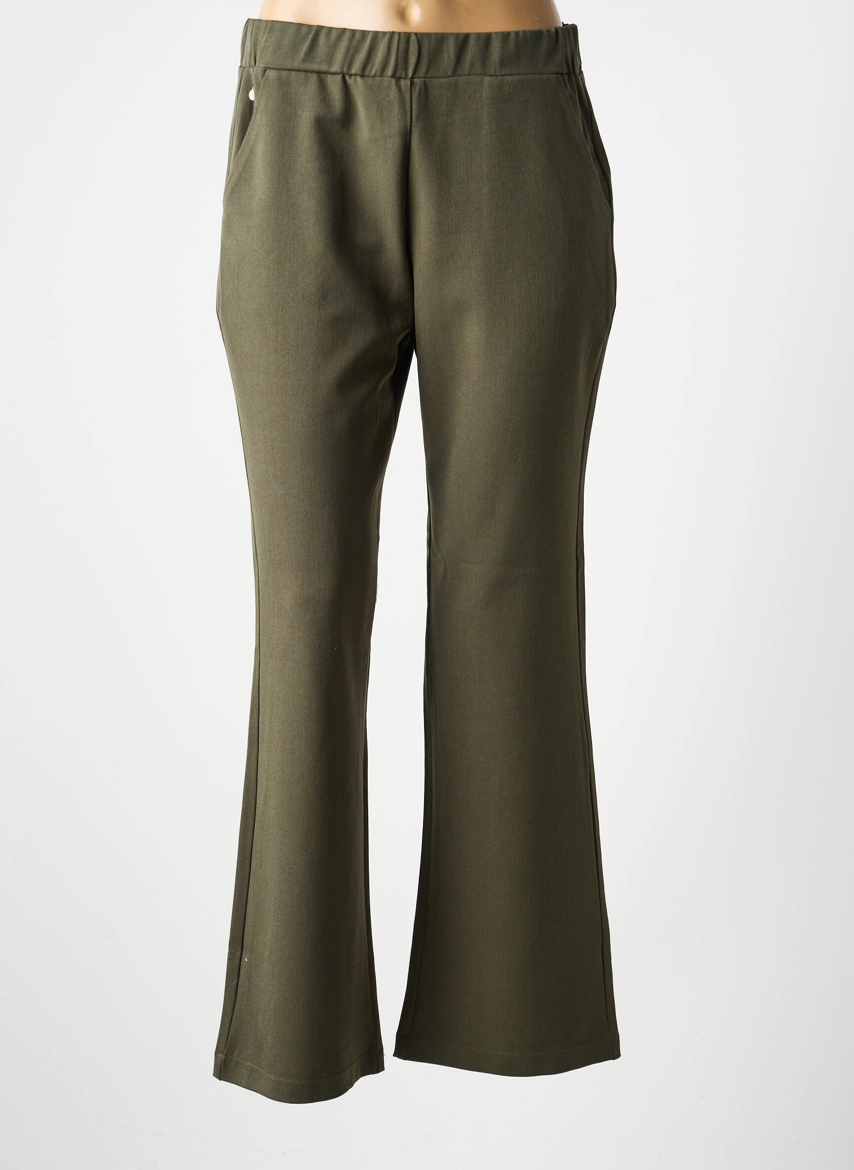 Pantalon flare stretch taille normale vert CHATELET femme
