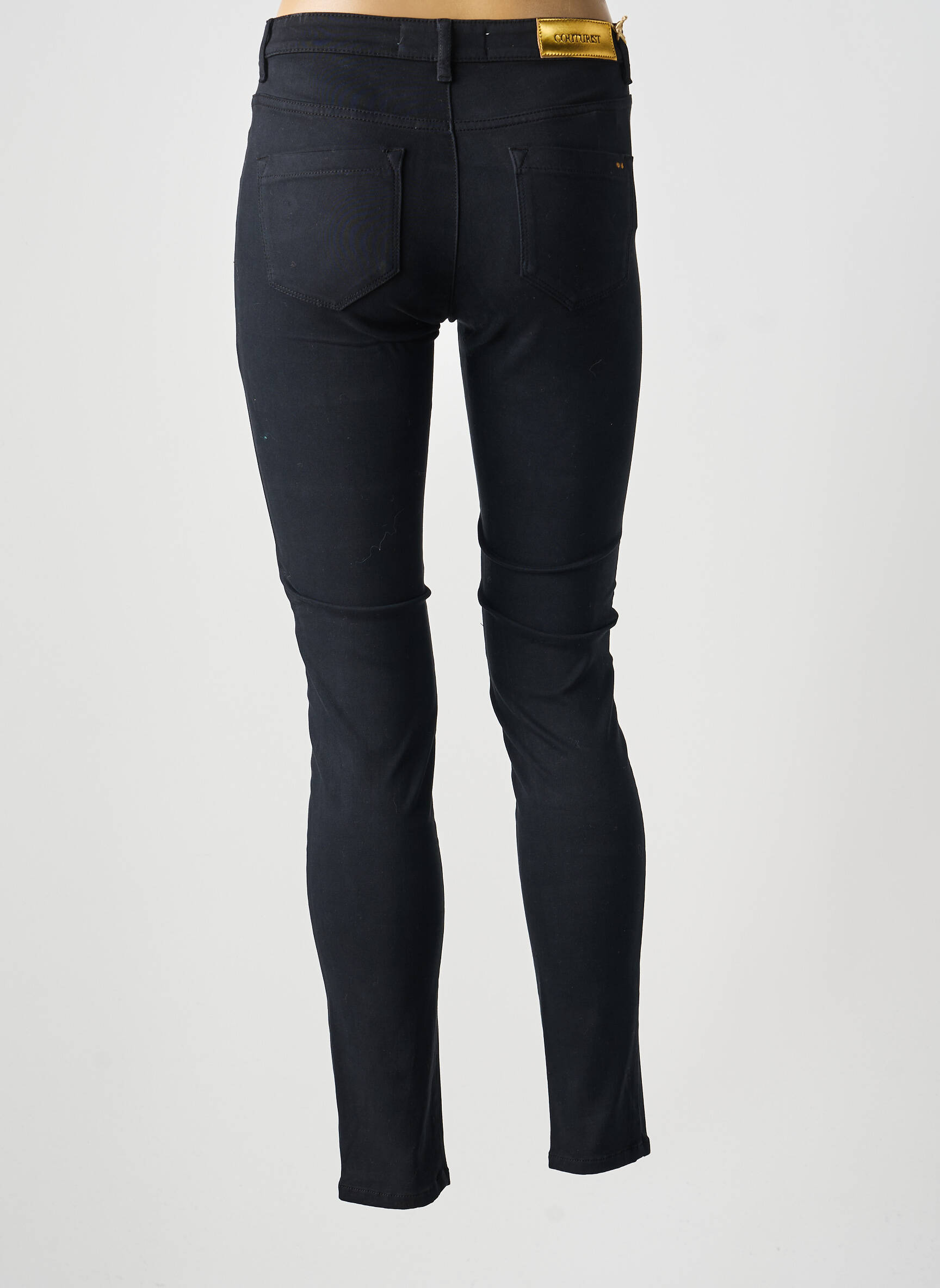 Pantalon slim stretch taille normale noir COUTURIST femme