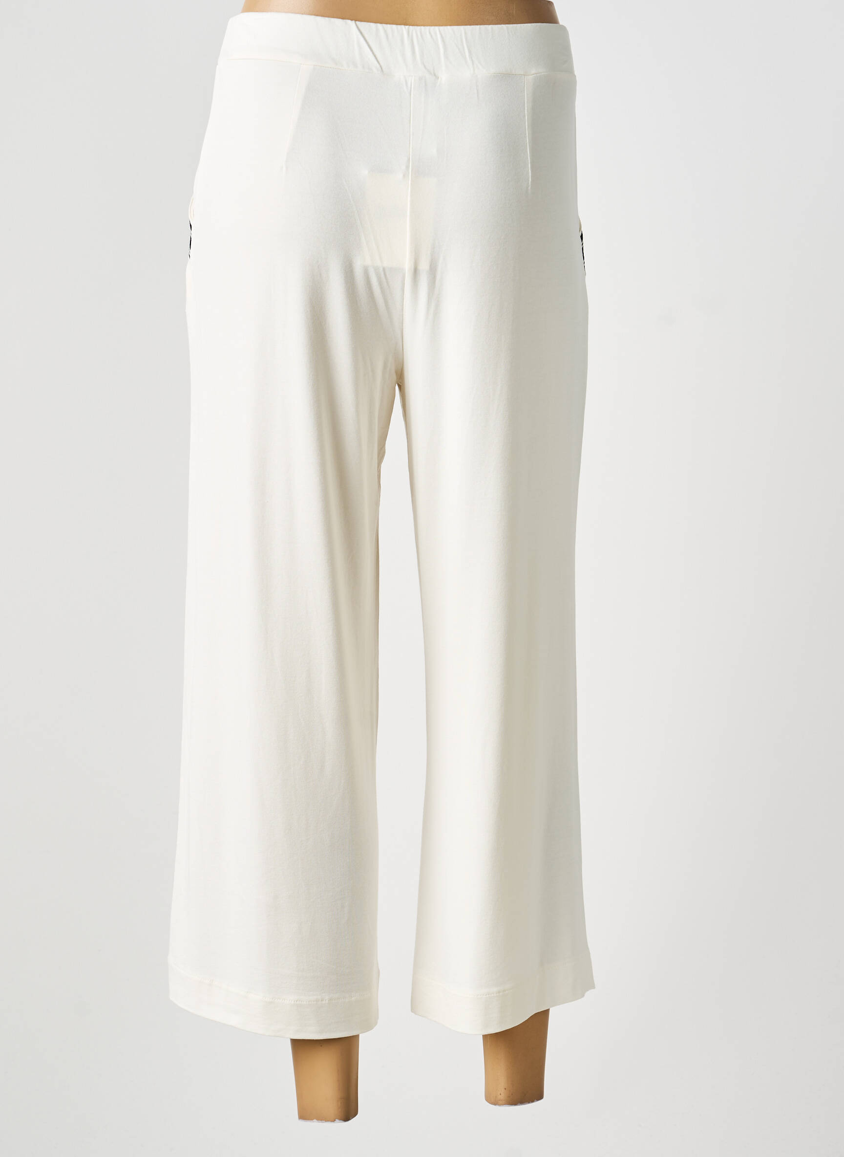 Pantalon 7/8 stretch taille normale blanc GUITARE femme