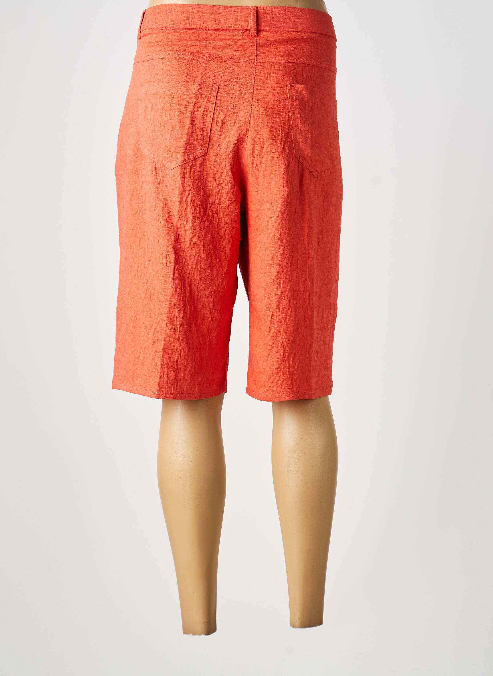 Bermuda tissage popeline taille normale orange MERI & ESCA femme