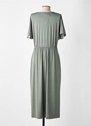 Robe longue manches courtes manches courtes vert GUITARE femme