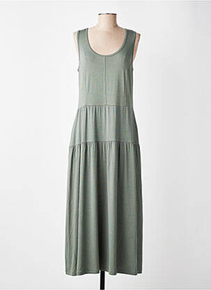 Robe longue sans manche sans manche vert GUITARE femme