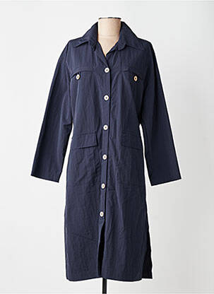 Robe mi-longue manches longues manches longues bleu GUITARE femme