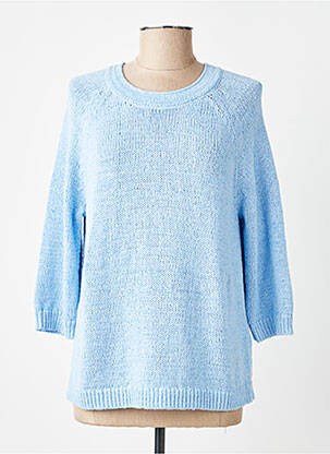 Pull coupe droite manches 3/4 bleu OLSEN femme