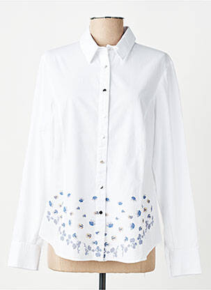 Chemisier coupe cintrée manches longues blanc MERI & ESCA femme