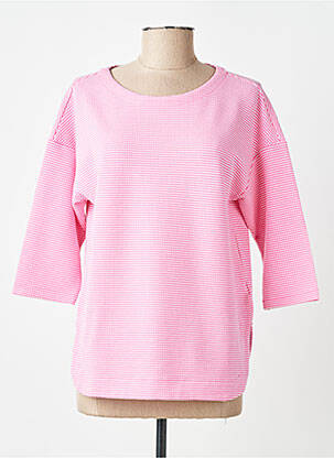 Sweat-shirt stretch manches 3/4 rose OLSEN femme