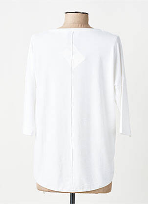 Top tissage crêpe manches 3/4 blanc GUITARE femme