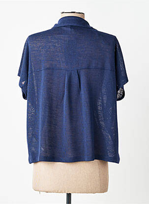 Blouse manches courtes bleu MARBLE femme