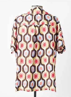 Top tissage crêpe manches courtes marron LION OF PORCHES femme