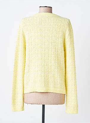 Gilet manches longues col rond jaune OLSEN femme