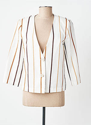 Veste casual coupe droite blanc PAZ TORRAS femme