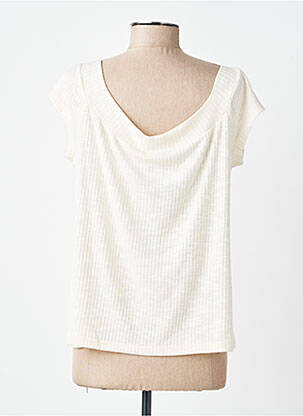 T-shirt coupe droite manches courtes beige MERI & ESCA femme