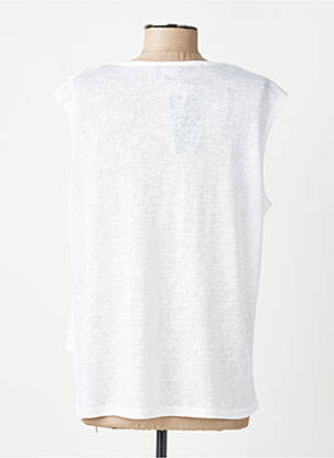 Top manches courtes manches courtes blanc MARBLE femme