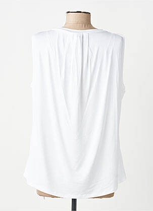 Top stretch manches courtes blanc MARBLE femme