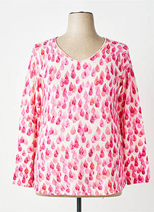 Pull coupe droite manches longues rose ANANKE femme