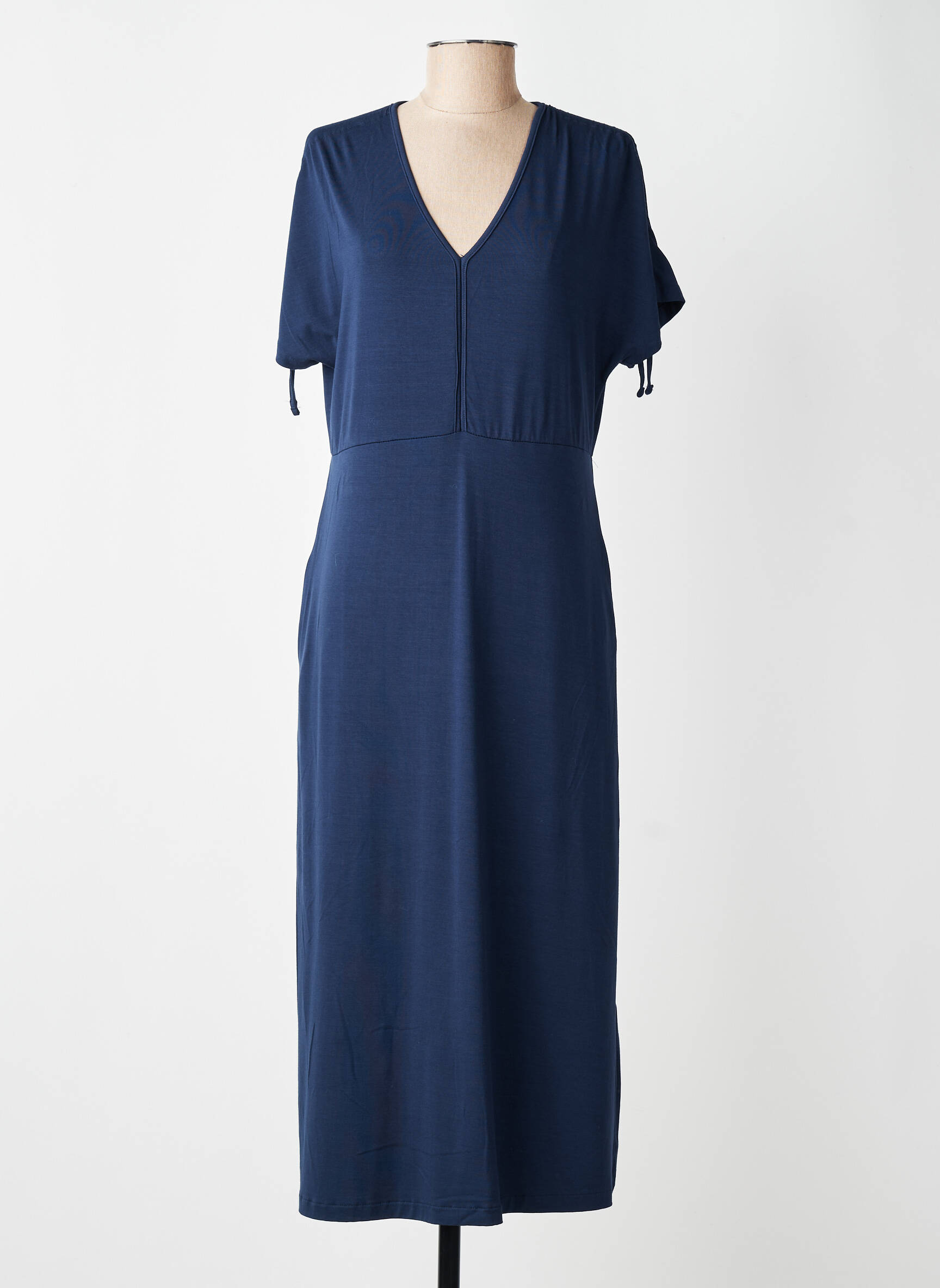 Robe longue manches courtes manches courtes bleu GUITARE femme