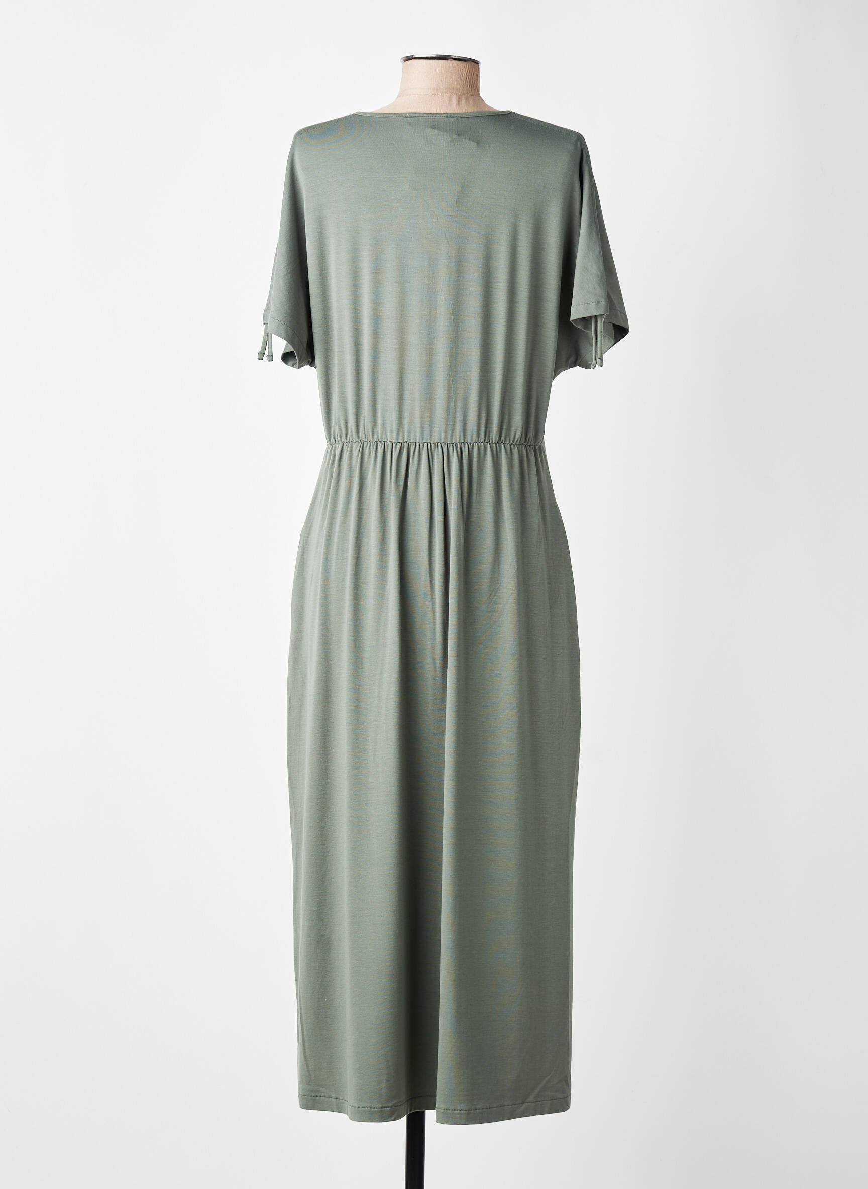 Robe longue manches courtes manches courtes vert GUITARE femme